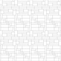 Abstract seamless pattern of lines and blocks. Illustration in the style of outline.