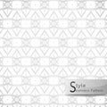 Abstract seamless pattern lotus floral lattice loop ribbon. whit