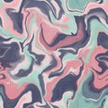 Abstract seamless pattern. Marble swirl futuristic acrylic illustration with distortion. Colorful background. Vibrant