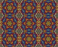 Abstract seamless pattern of mexican huichol art style Royalty Free Stock Photo