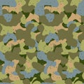 Abstract seamless pattern, military khaki protective coloring