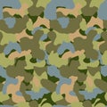 Abstract seamless pattern, military khaki protective coloring