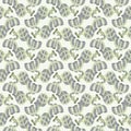 Abstract seamless pattern with money. Royalty Free Stock Photo