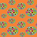 Abstract seamless pattern with multi-colored concentric circles Royalty Free Stock Photo