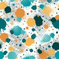 Abstract seamless pattern. Repeated random shape background. Brush stroke texture. Repeating geo ink pattern. Abstract geometric s