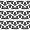 Abstract seamless pattern. Repeating geometric black shape isolated on white background. Repeated geometry line design prints Royalty Free Stock Photo