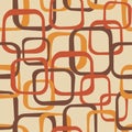 An abstract seamless pattern in retro style of the 70`s