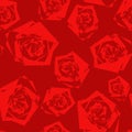 Vector seamless pattern with roses. Abstract wallpaper with stylized flowers