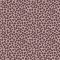 Abstract seamless pattern with rosy gray different balls on pink.