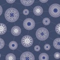 Abstract seamless pattern illustration of snowflakes