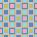 Abstract seamless pattern with squares. Colorful vector background
