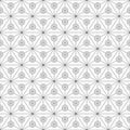 Abstract seamless pattern of triangles divided into three equal parts with a circles inside Royalty Free Stock Photo