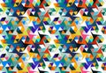 Abstract seamless pattern of triangles. Geometric texture. Pattern for bright youth clothes. Royalty Free Stock Photo