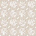 Abstract seamless pattern of triangles and hexagons. Lattice shape.