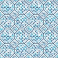 Abstract seamless pattern of triangles and hexagons. Lattice shape.