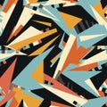 Abstract Seamless Pattern in Urban Colors with Sharp Angles AI Generated