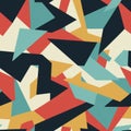 Abstract Seamless Pattern in Urban Colors with Sharp Angles AI Generated