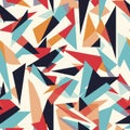 Abstract Seamless Pattern in Urban Colors with Sharp Angles AI Generated