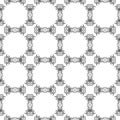 Abstract seamless pattern, vintage vector ornament, black and white background Royalty Free Stock Photo