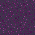 Abstract seamless pattern with voluminous fuchsia balls on french lilac.