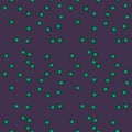 Abstract seamless pattern with voluminous green balls on french lilac.