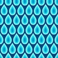 Abstract seamless pattern of water drops. Modern stylish elegant texture. Royalty Free Stock Photo