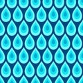 Abstract seamless pattern of water drops. Modern stylish elegant texture. Royalty Free Stock Photo