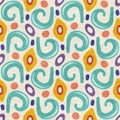 Seamless pattern with stylized ethnic pattern.
