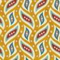 Seamless pattern with stylized ethnic pattern.