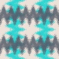 Abstract seamless pattern of waves and spots. Image in grunge style. Royalty Free Stock Photo
