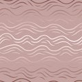Abstract seamless pattern with wavy line. Elegant wave background. Delicate texture waves. Fluid twist tile. Tender swirl stripe d