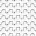 Abstract seamless pattern of wavy lines. Regularly repeating volumetric lines. Royalty Free Stock Photo