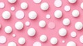 Abstract Seamless Pattern of White Circles on Pink Royalty Free Stock Photo