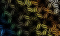 Abstract seamless pattern with yellow circle elements on dark background. Royalty Free Stock Photo