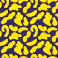 Abstract seamless pattern with yellow spots