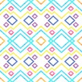 Abstract seamless pattern of zigzags and lines. Royalty Free Stock Photo