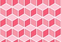 Abstract seamless pink cube pattern