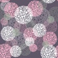 Abstract seamless polka dot circles pattern