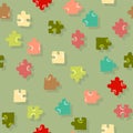 Abstract seamless puzzle pattern. vector