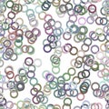 Abstract seamless random circle pattern background - vector design from multicolored rings