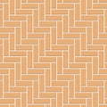 Abstract seamless rectangle pattern. Top view of orange cobblestone street pavement. Concrete square paver blocks