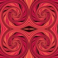 Abstract seamless red and black rotating pattern