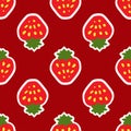 Abstract seamless red strawberry background Royalty Free Stock Photo