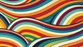 Abstract seamless retro patterns background, colorful curve line Royalty Free Stock Photo