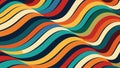 Abstract seamless retro patterns background, colorful curve line Royalty Free Stock Photo