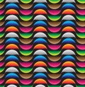 Abstract seamless retro patterns background, colorful curve line