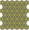 Abstract Seamless Geometric Hexagonal Honeycomb Colorful Fabric Geometric Pattern Texture Royalty Free Stock Photo