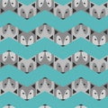 Abstract seamless retro volf grey pattern in line Royalty Free Stock Photo