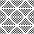 Abstract seamless rhombuses pattern. Repeating geometric ornament. Close up monochrome carpet.