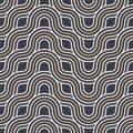 Abstract seamless. Seamless braided linear pattern, wavy lines. Endless striped texture with winding elements Royalty Free Stock Photo